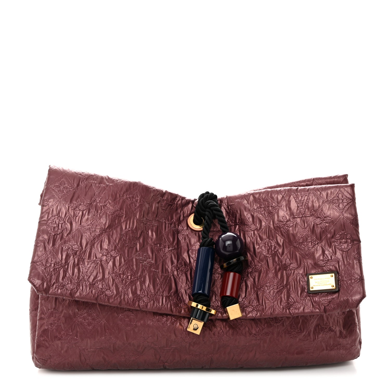Louis Vuitton Jacquard Quilted Monogram Limelight African Queen Clutch Mara 1 of 7