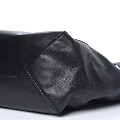 Celine Soft Grained Calfskin Small Belt Cabas Phantom Black 10 of 14
