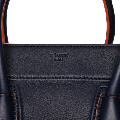 Celine Supple Calfskin Large Phantom Luggage Navy Blue Orange 7 of 13