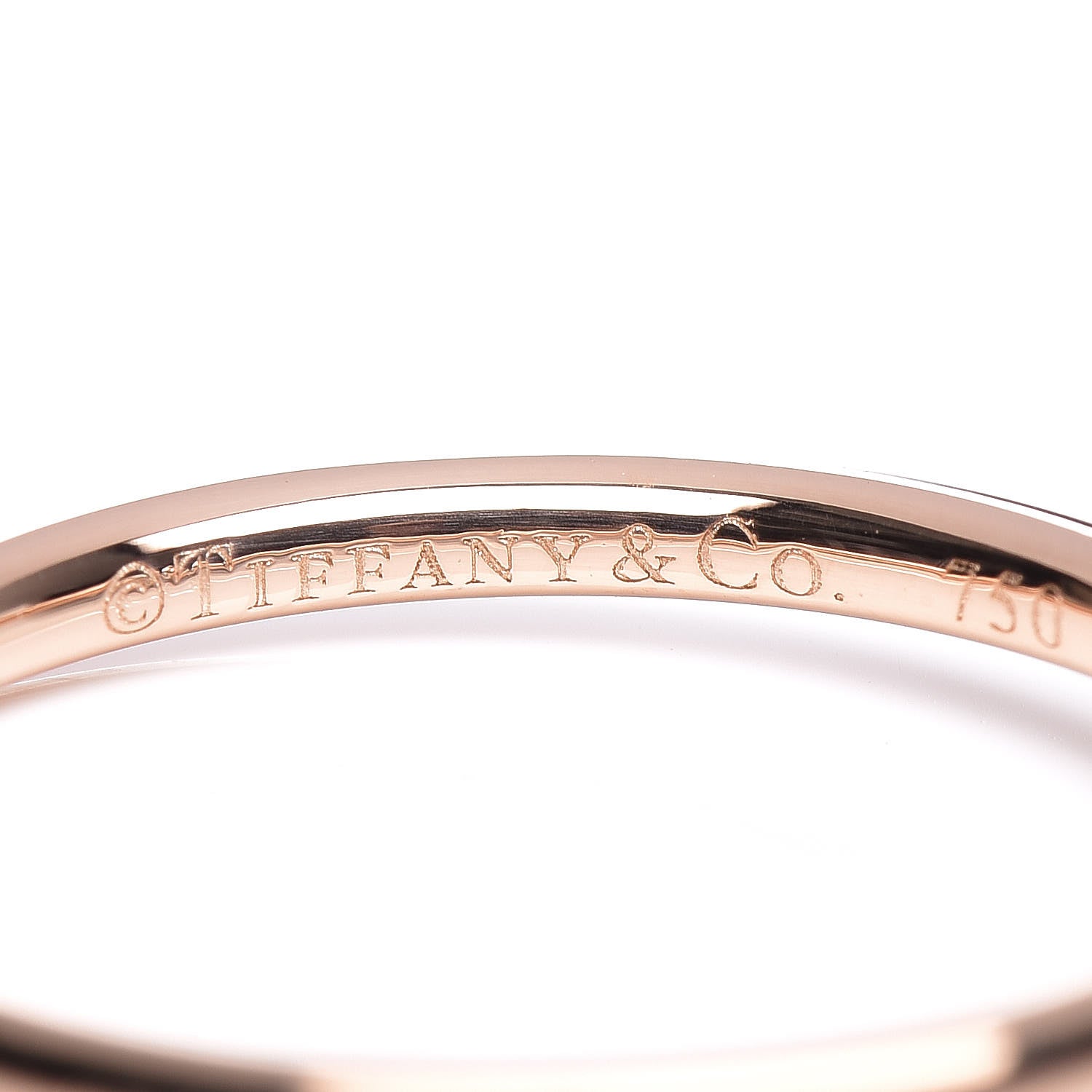 Tiffany 18K Rose Gold Platinum Diamond .16ct Bezet Ring 49 5 5 of 6
