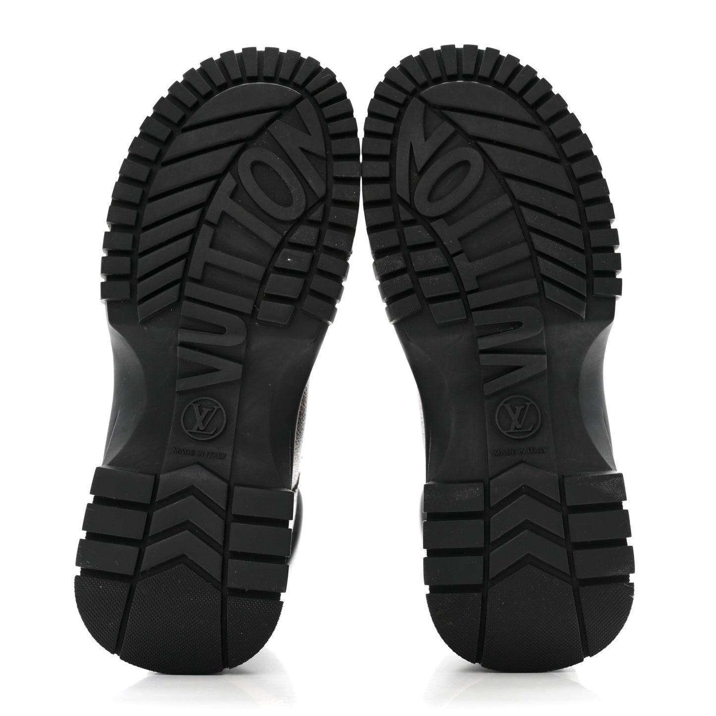 Calfskin Patent Monogram Ruby Flat Ranger Boots 39 Black