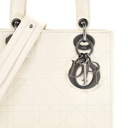 Christian Dior Lambskin Cannage Small My ABCDior Lady Dior White 7 of 10