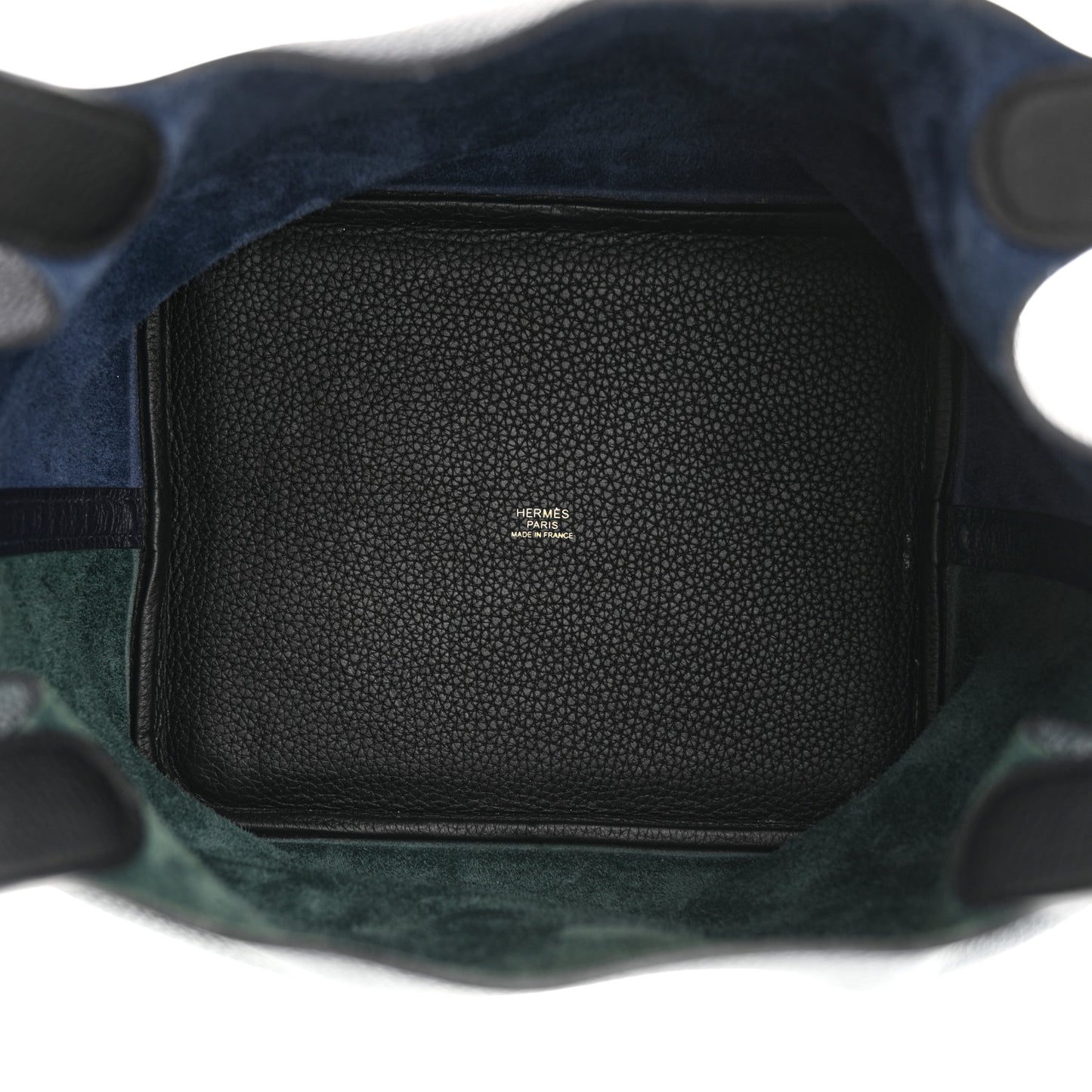 Taurillon Clemence Casaque Picotin Lock 22 MM Vert Cypres Bleu Nuit Black