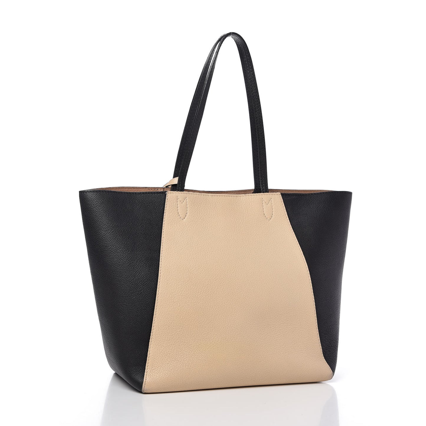 Calfskin Lockme Cabas Vanille Black