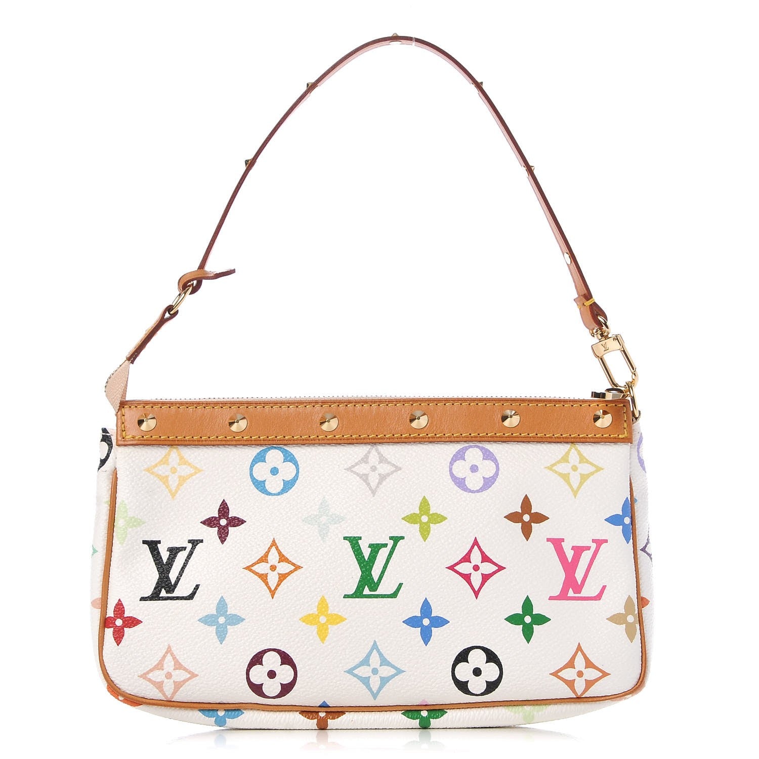 Louis Vuitton Monogram Multicolor Pochette Accessories White 1 of 7