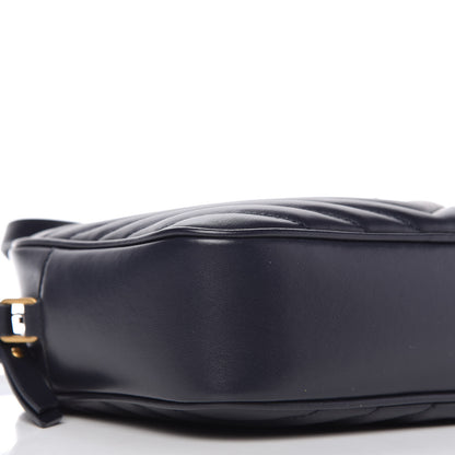 Saint Laurent Calfskin Matelasse Monogram Lou Camera Bag Navy 6 of 11