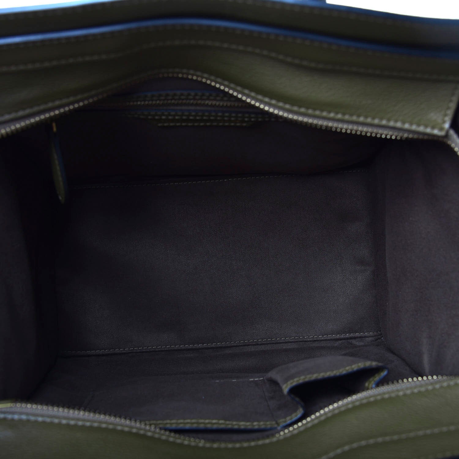 Celine Drummed Calfskin Mini Luggage Jungle 5 of 10