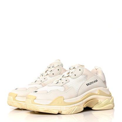 Balenciaga Fabric Mesh Womens Triple S Sneakers 39 White 3 of 8