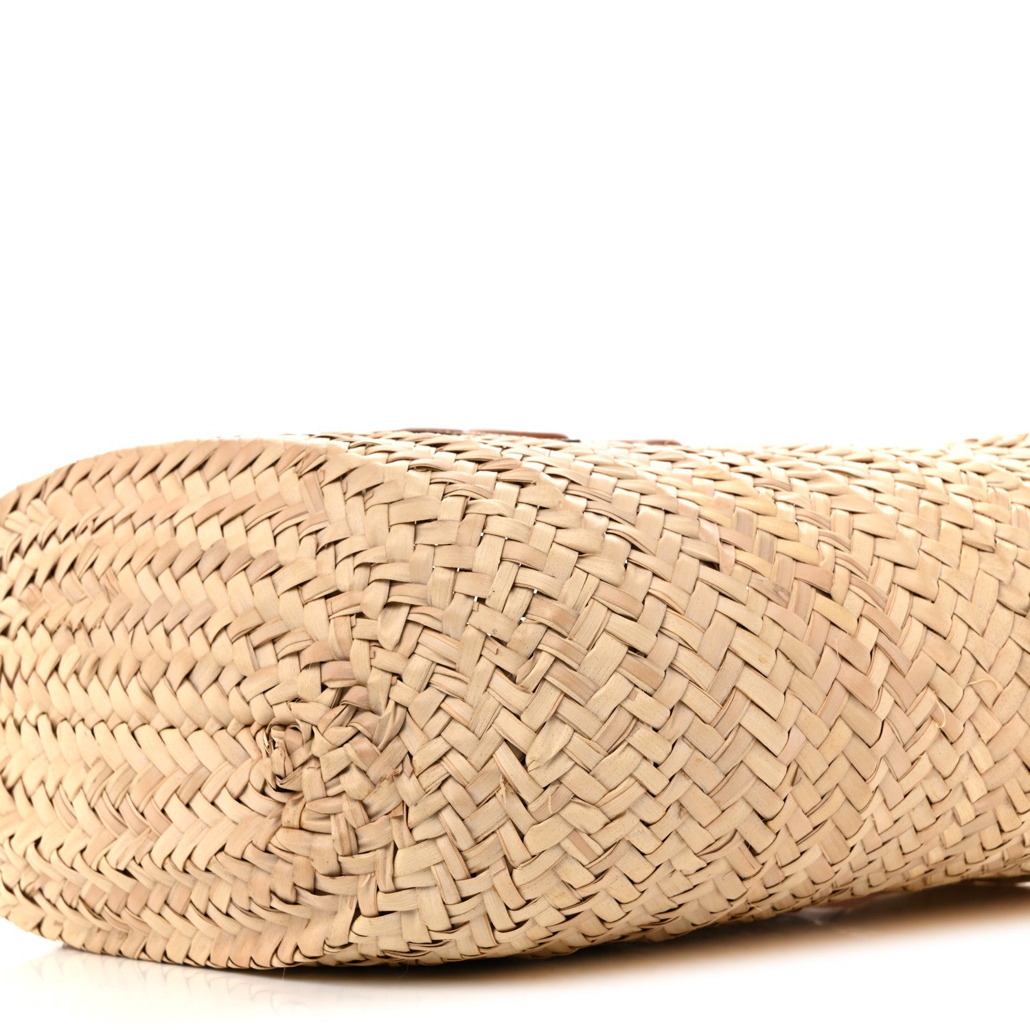 Celine Raffia Calfskin Triomphe Medium Panier Tan 10 of 12
