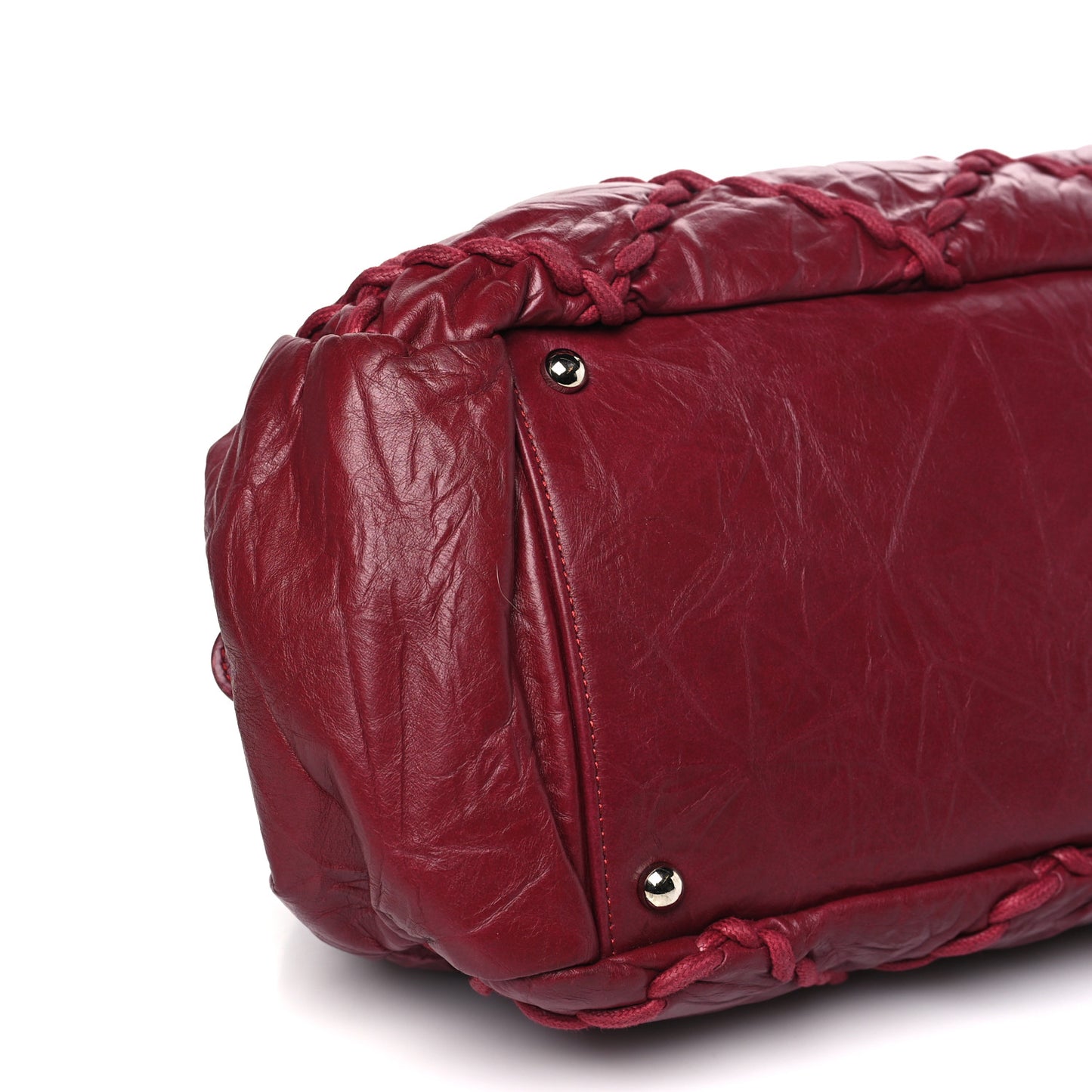 Calfskin Ultra Stitch Bowler Red