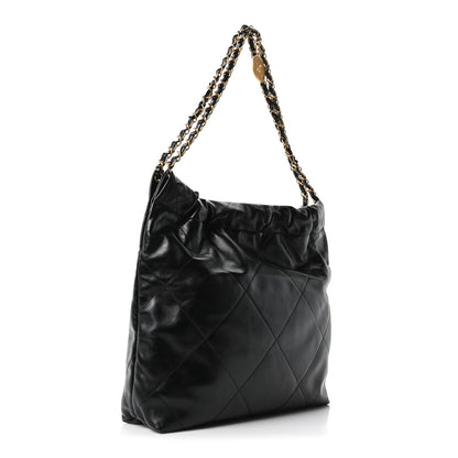Chanel Shiny Calfskin Quilted Small Chanel 22 Black 4 of 11