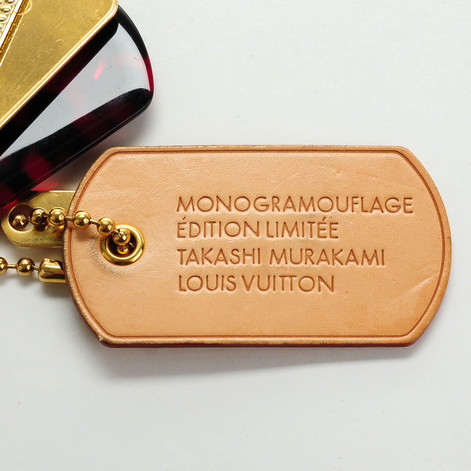 Louis Vuitton Monogramouflage Bag Charm Red 4 of 5