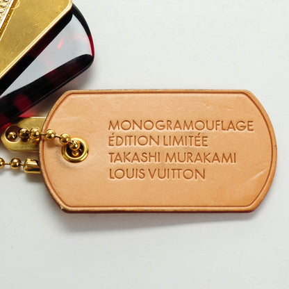 Louis Vuitton Monogramouflage Bag Charm Red 4 of 5