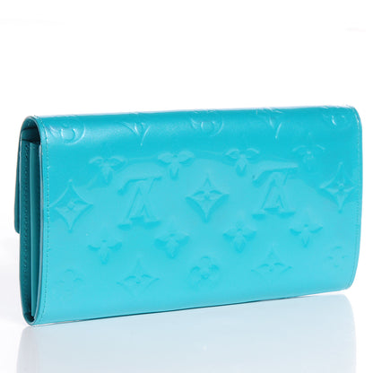 Louis Vuitton Vernis Sarah Wallet Blue Lagon 3 of 7