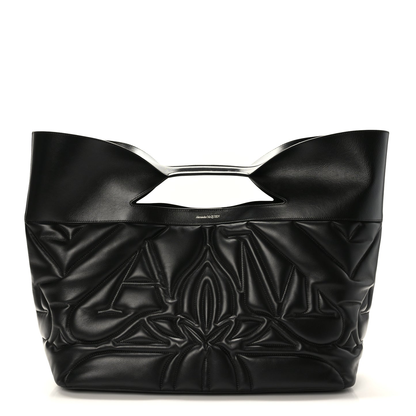 Calfskin Quilted Large The Bow Bag Black