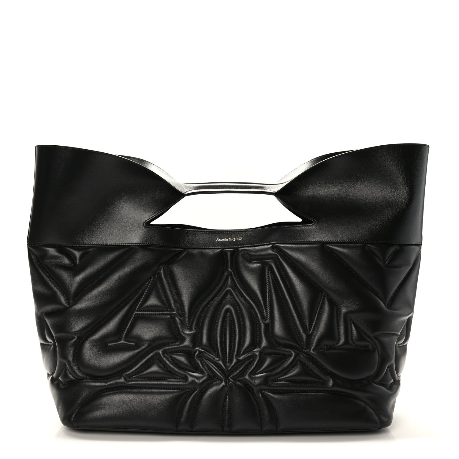 Alexander McQueen Calfskin Quilted Large The Bow Bag Black 3 of 9