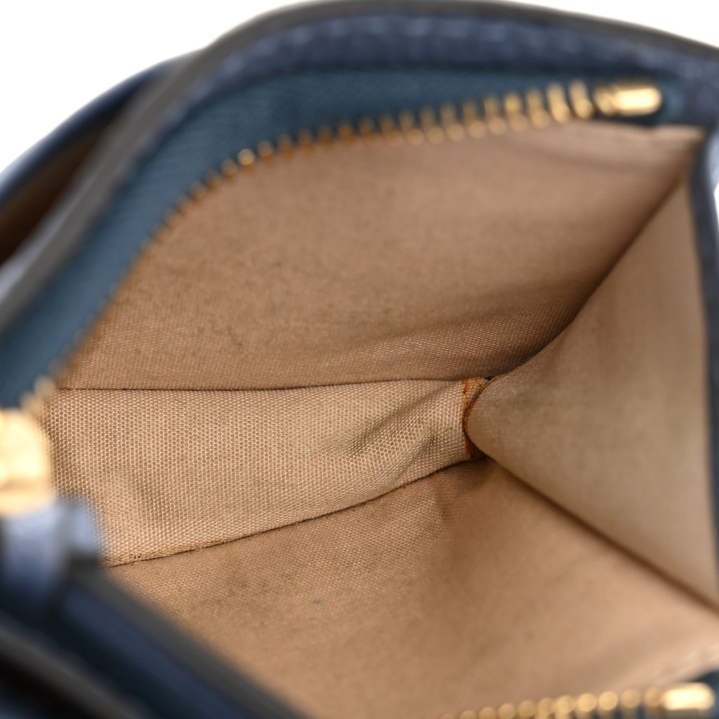 Grained Calfskin Marcie Compact Wallet Royal Navy