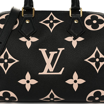 Louis Vuitton Empreinte Monogram Giant Speedy Bandouliere 25 Black Beige 7 of 9