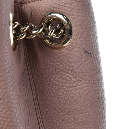 Gucci Pebbled Calfskin Medium Soho Chain Shoulder Bag Dark Cipria 14 of 14