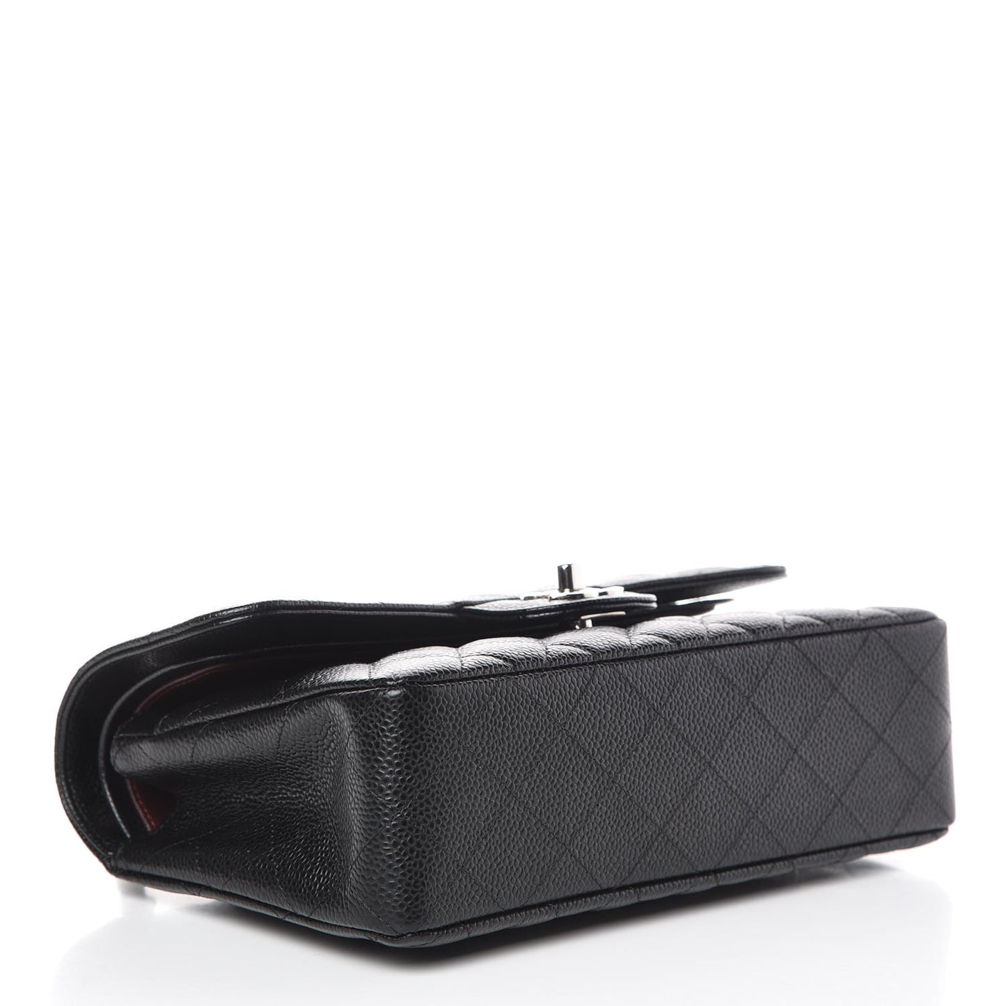 Caviar Quilted Small Double Flap Black