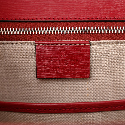 Gucci Shangai Calfskin Small Classic Bamboo Top Handle Bag Romantic Cerise 7 of 12