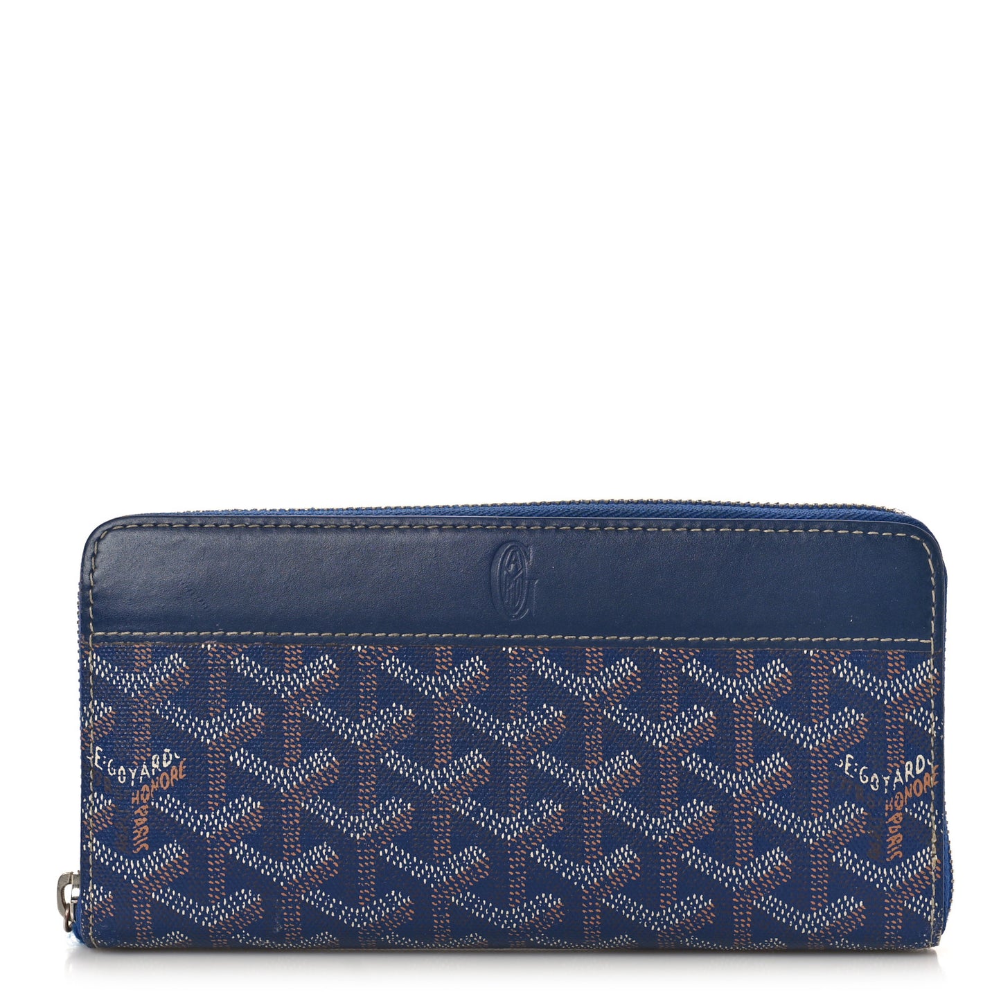 Goyardine Matignon Zip Around GM Wallet Blue