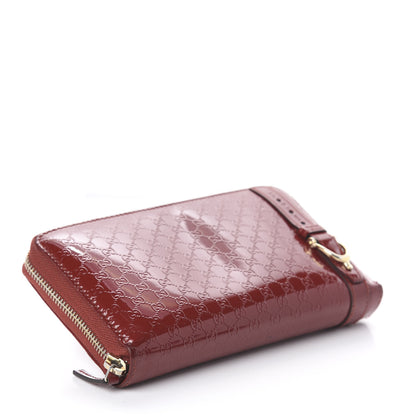 Gucci Patent Microguccissima Zip Around Wallet Rose Bed 3 of 6