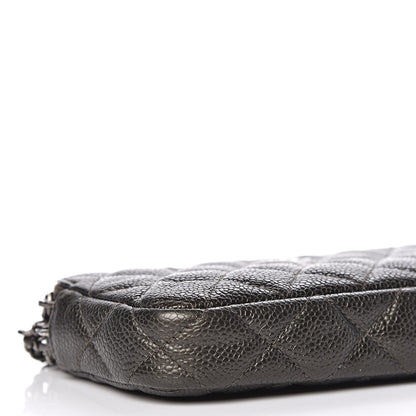 Chanel Caviar Quilted Small Clutch With Chain Dark Charcoal 15 of 17