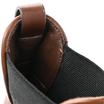 Chanel Calfskin Patent Cap Toe Quilted Short Boots 38.5 Brown Black 11 of 17