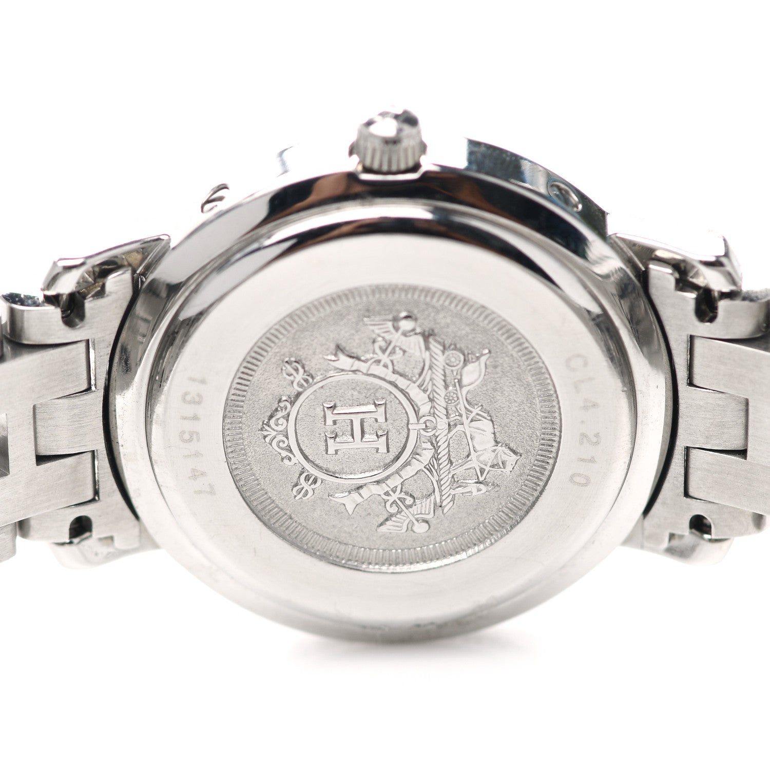 Hermes Stainless Steel 24mm Clipper Quartz Watch Pink 7 of 7