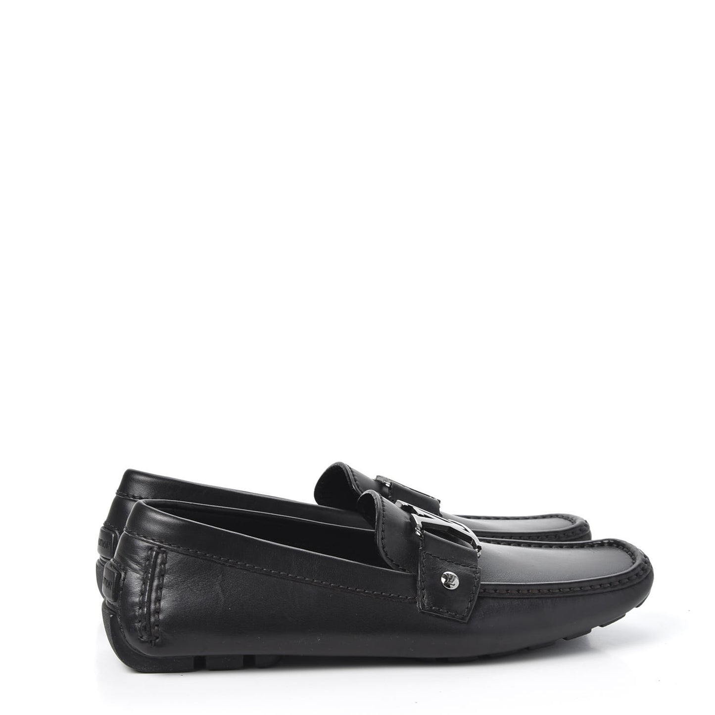 Calfskin Mens Monte Carlo Loafers 6 Black
