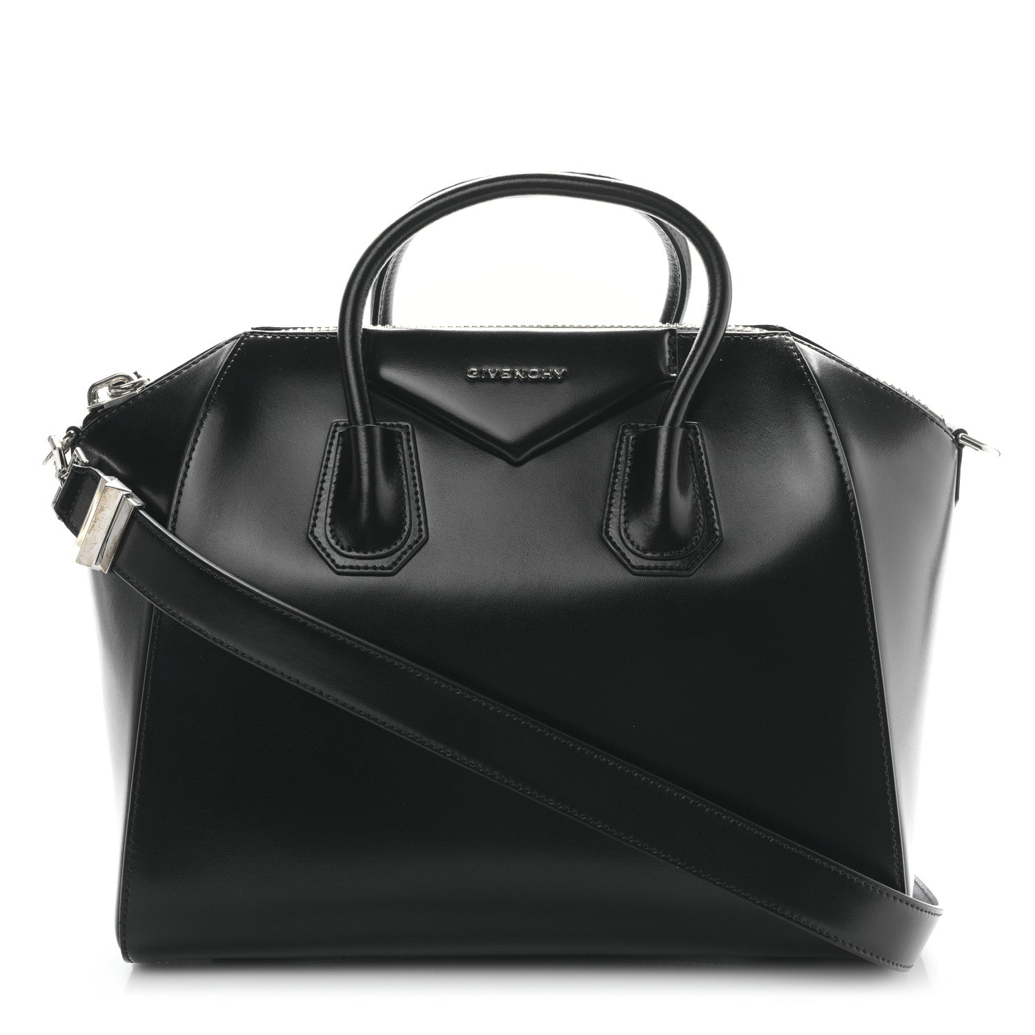 Givenchy Shiny Lord Calfskin Medium Antigona Black 1 of 9