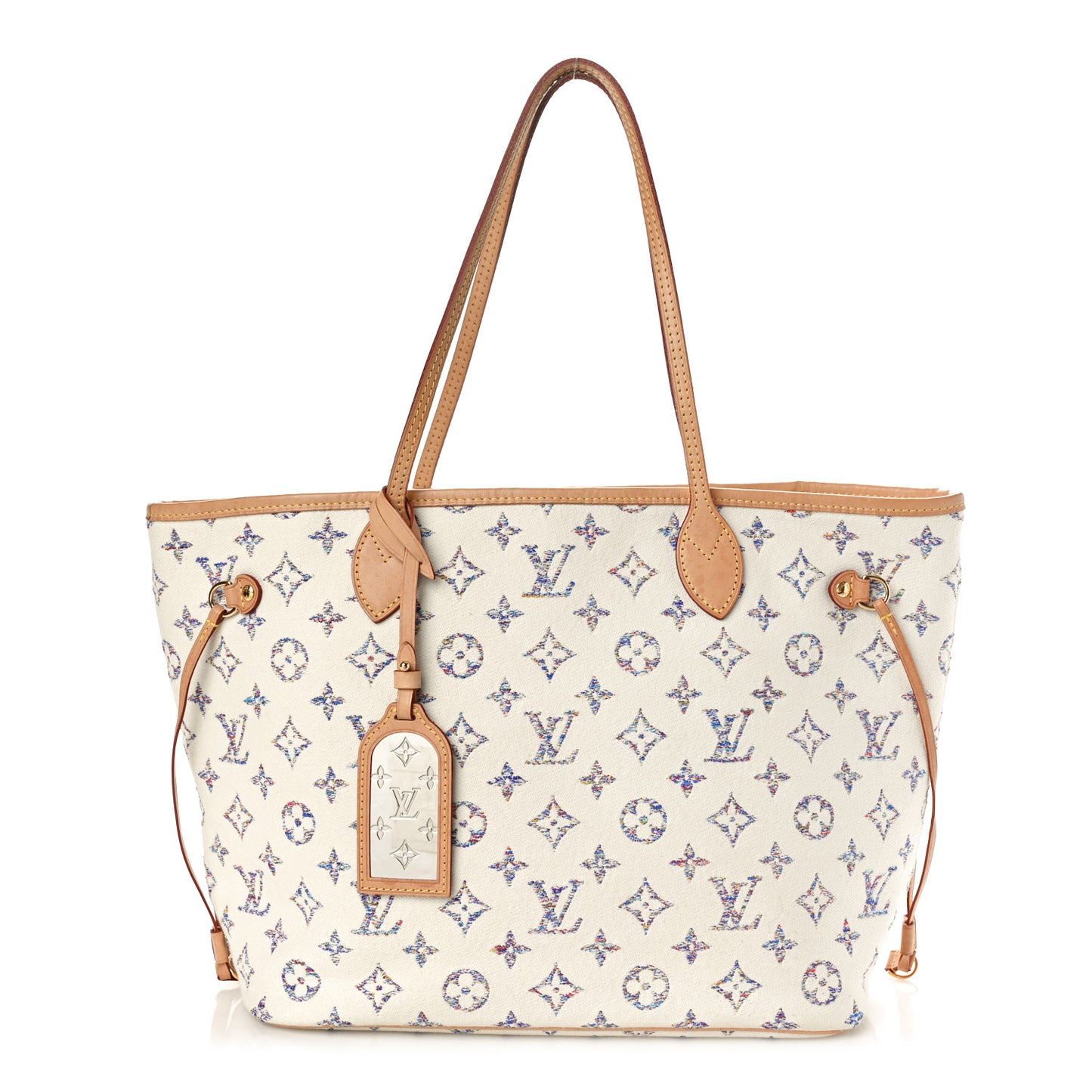 Monogram Jacquard Neverfull MM Multicolor Beige