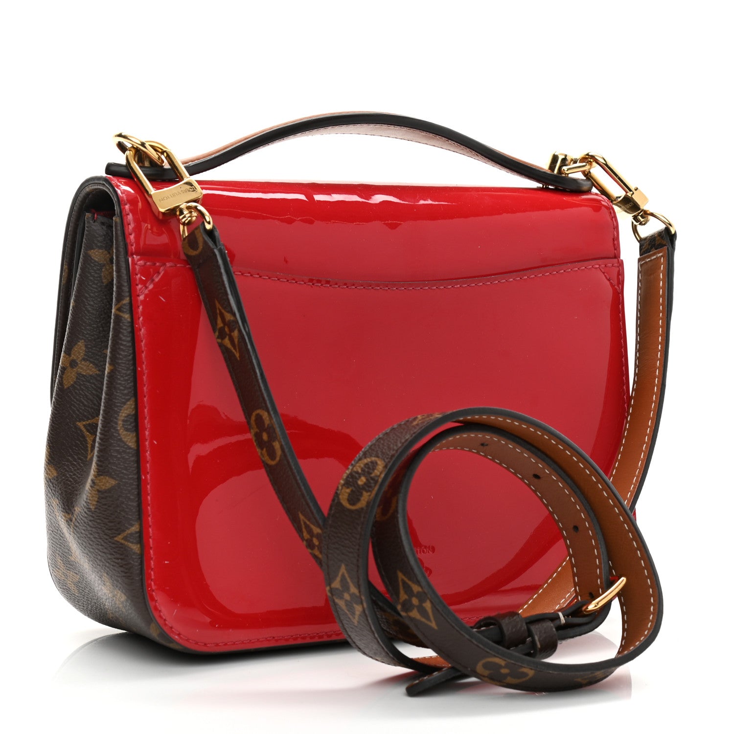Louis Vuitton Patent Calfskin Monogram Cherrywood BB Scarlet 3 of 8