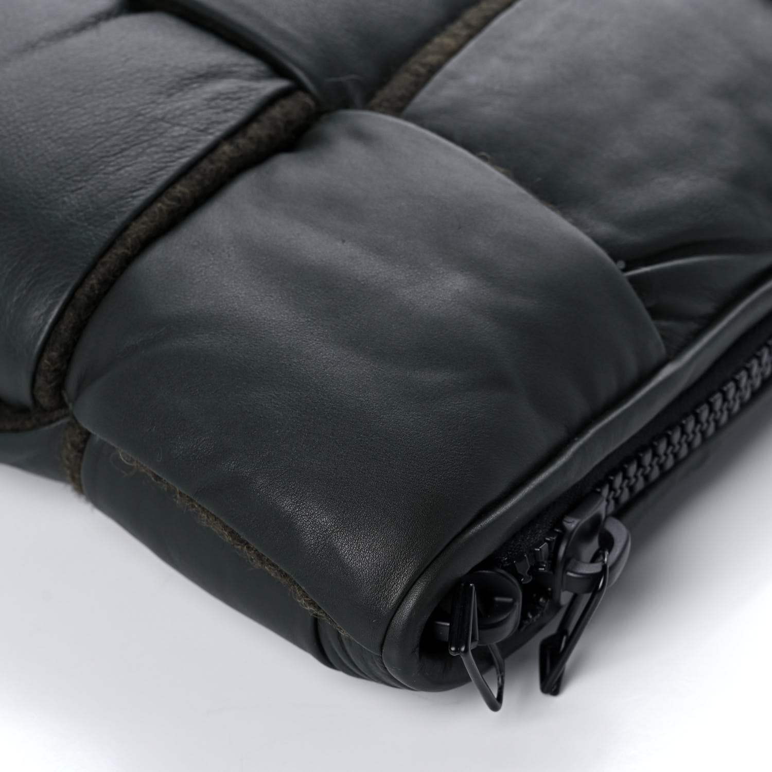 Bottega Veneta Calfskin Maxi Intrecciato Puffy Laptop Pouch Black 8 of 8
