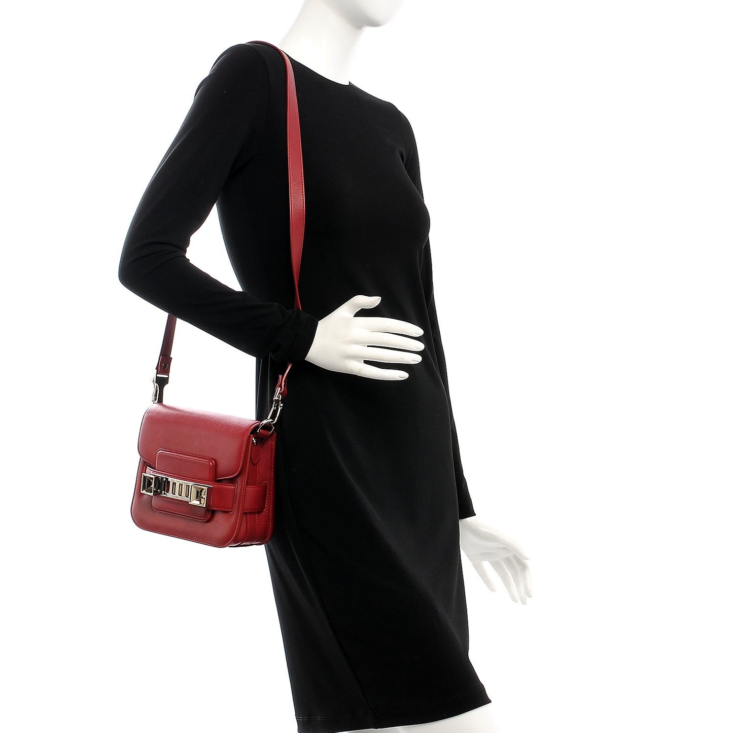Calfskin PS11 Tiny Shoulder Bag Crimson