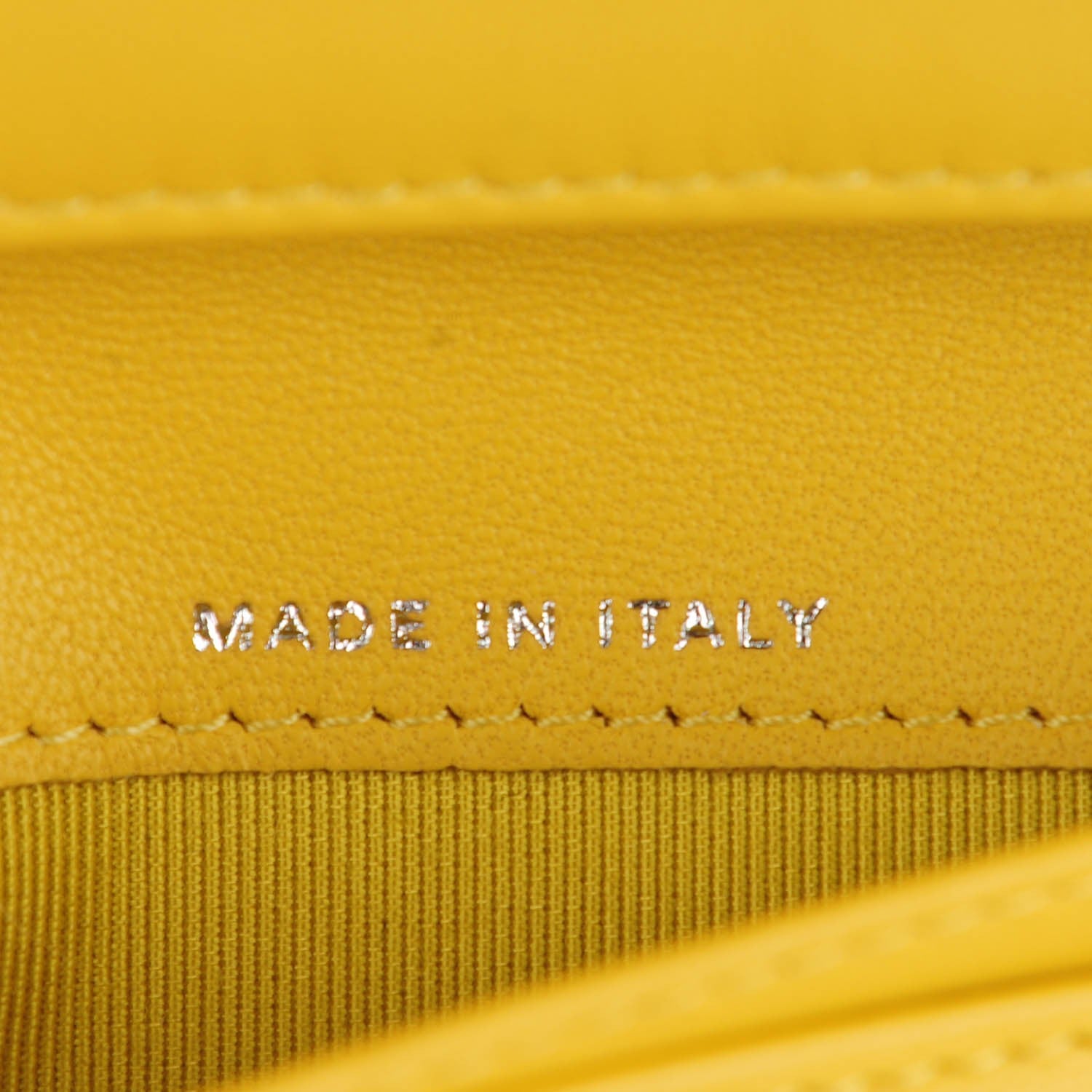 Chanel Lambskin Quilted Yen Wallet Yellow 7 of 9