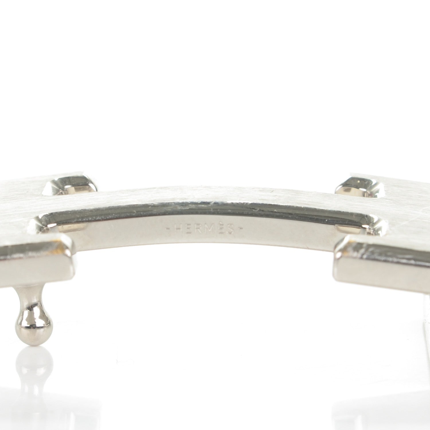 Hermes Brushed Palladium 32mm H Belt Buckle 5 of 5