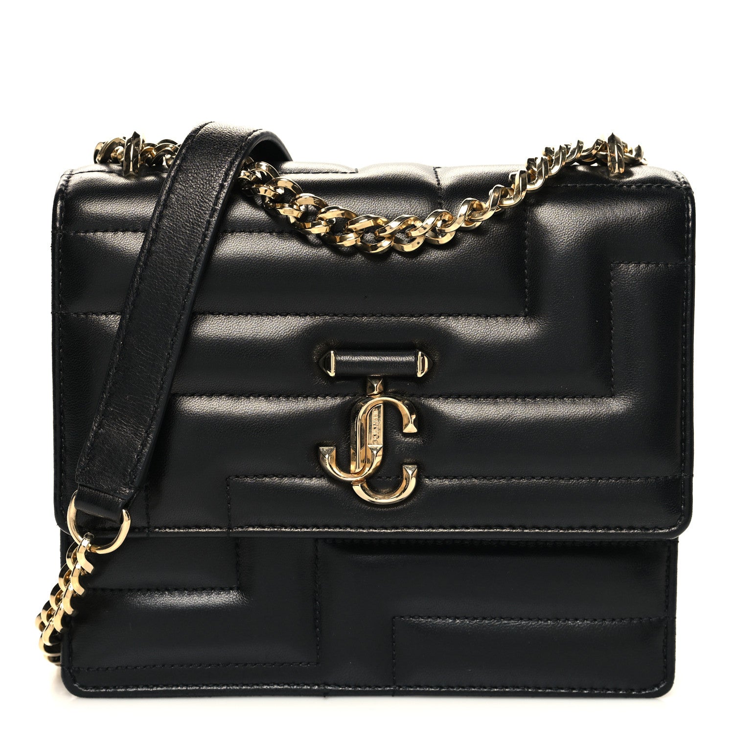Jimmy Choo Nappa Quilted Avenue Quad Shoulder Bag Black 1 of 10