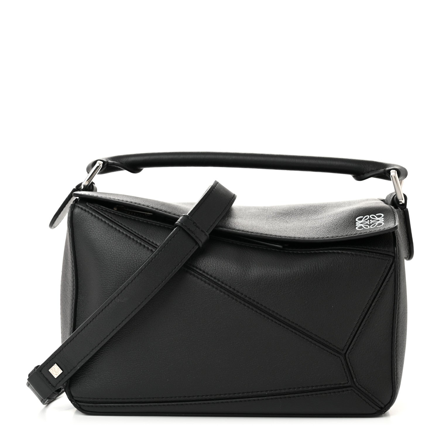 Loewe Calfskin Small Puzzle Bag Black 1 of 10