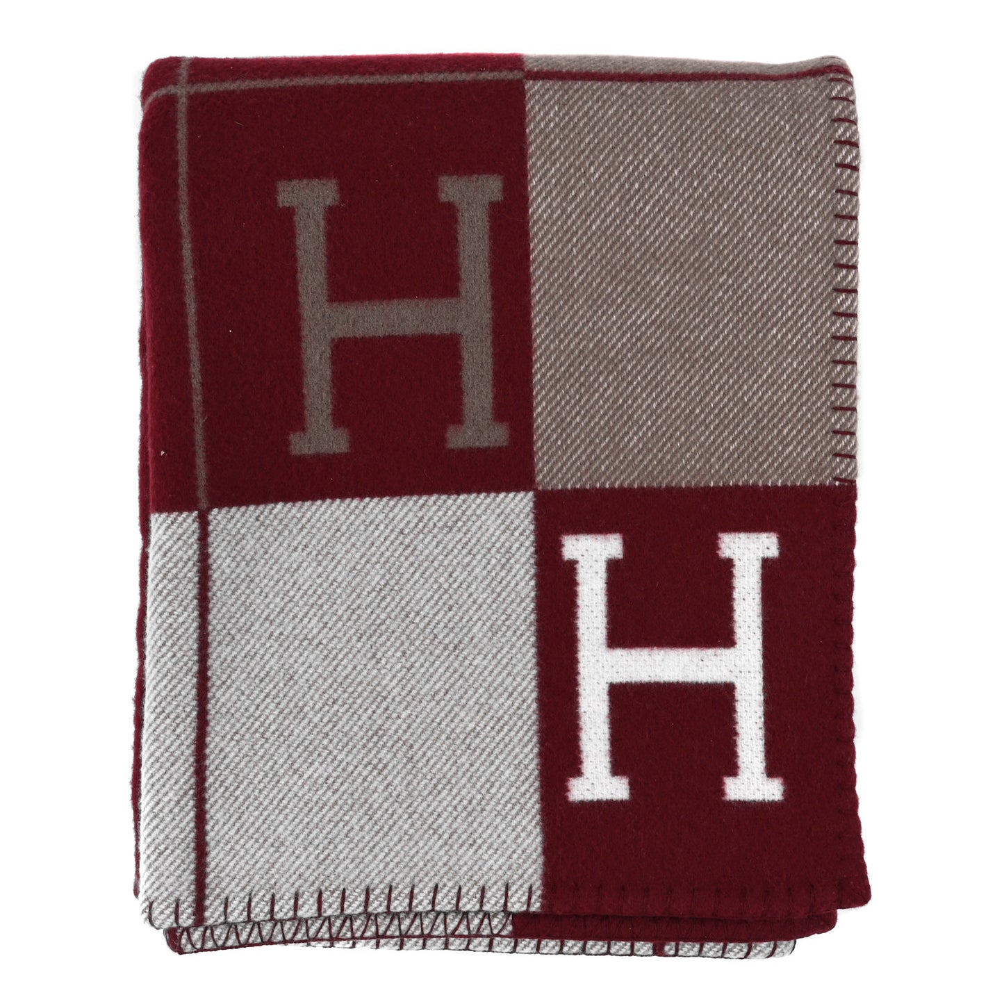 Wool Cashmere Avalon III Blanket Ecru Rouge H