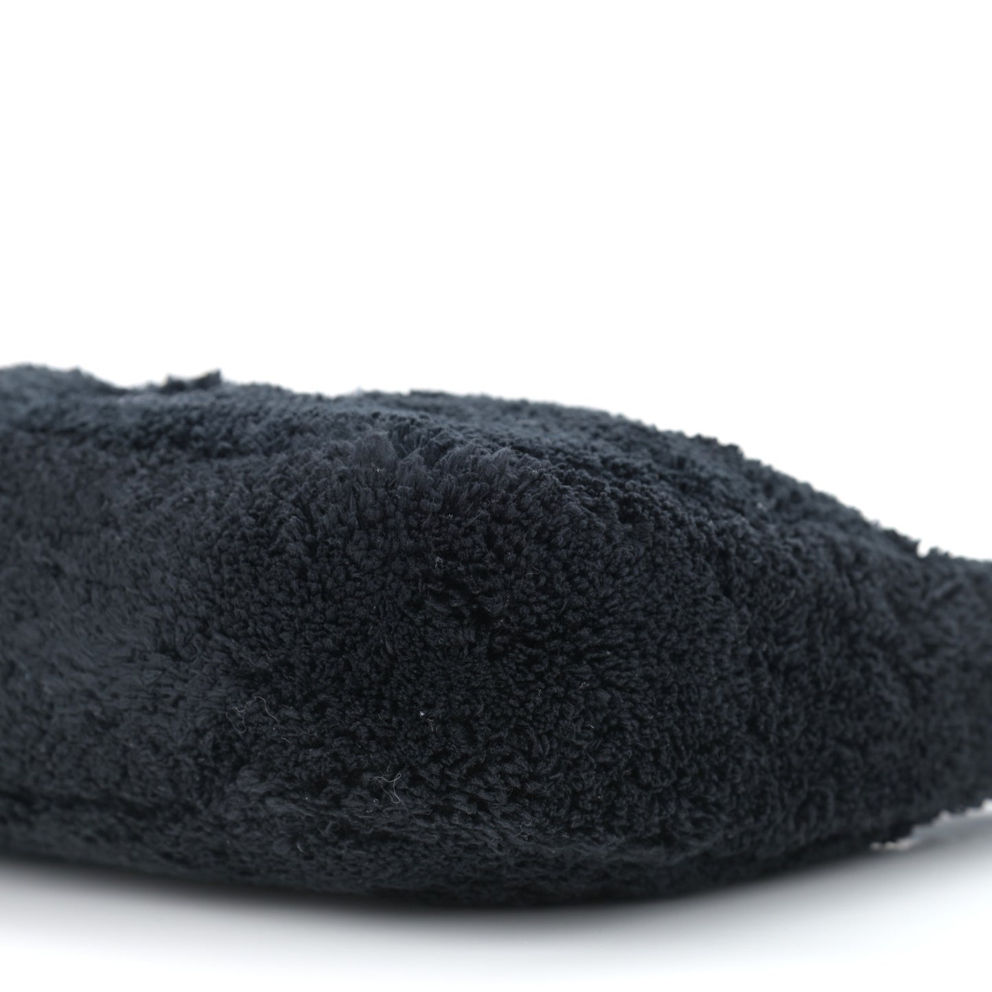 Terry Cloth Mini Re-Edition 2000 Bag Black White