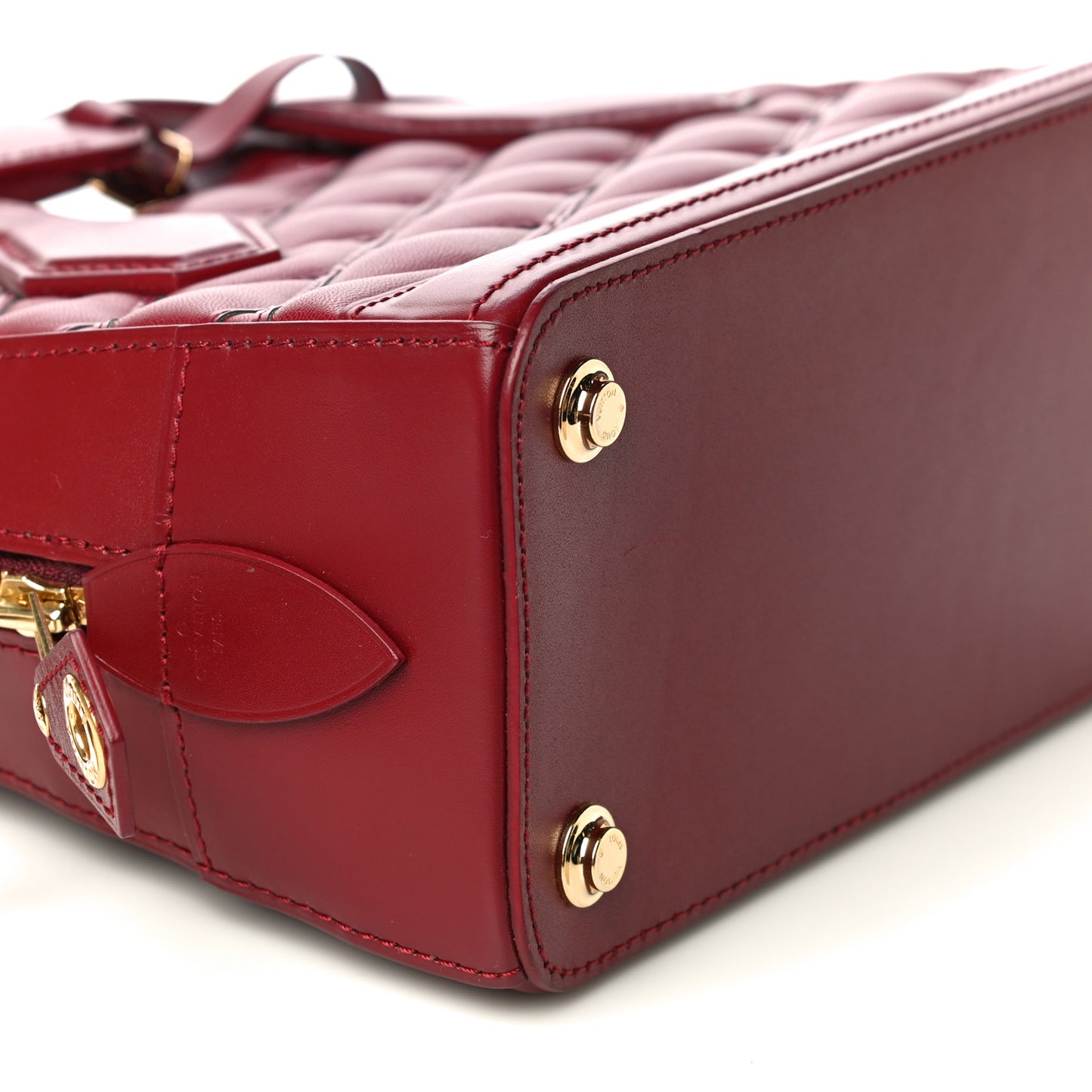 Lambskin Malletage Mini Dora Carmine