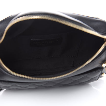 Chanel Lambskin Quilted Waist Bag Fanny Pack Black 5 of 10