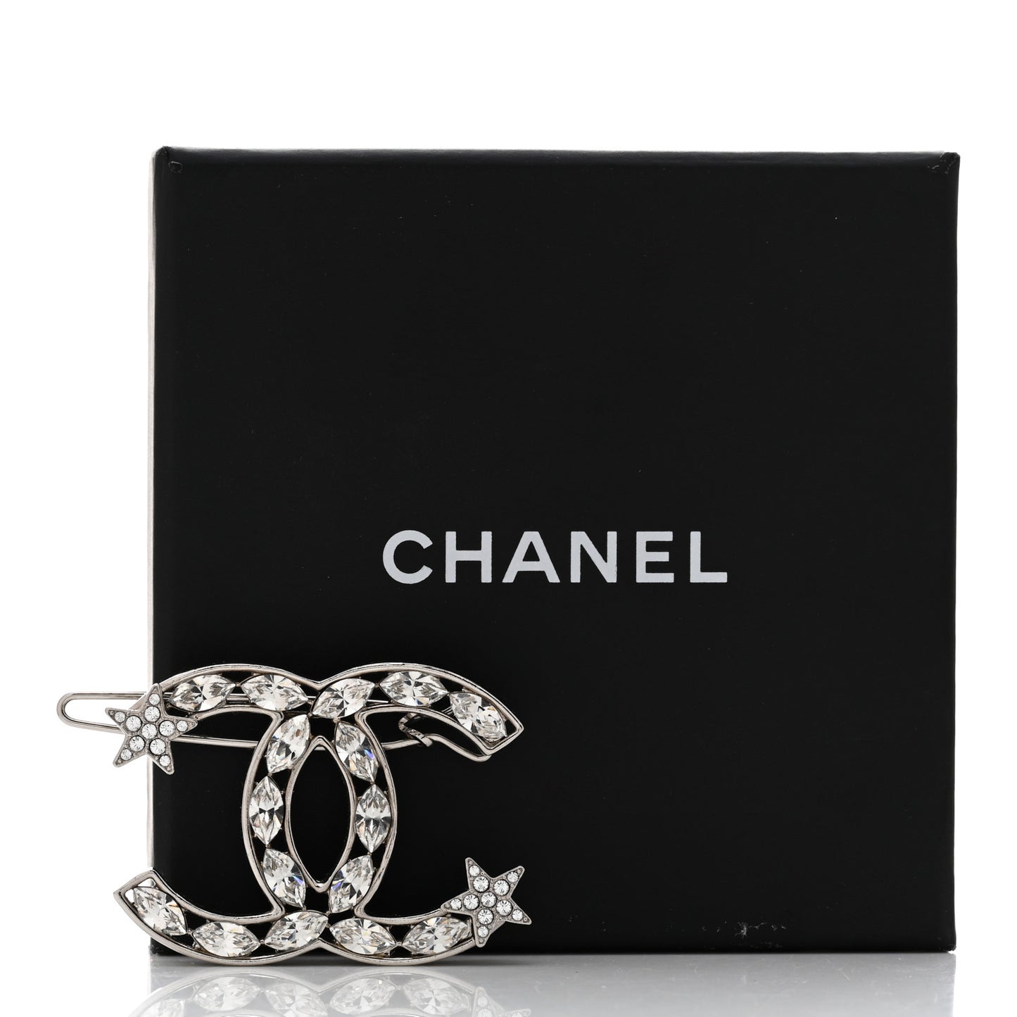 Crystal Starfall CC Hair Clip Silver