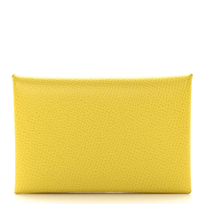 Hermes Epsom Calvi Card Case Lime 1 of 9