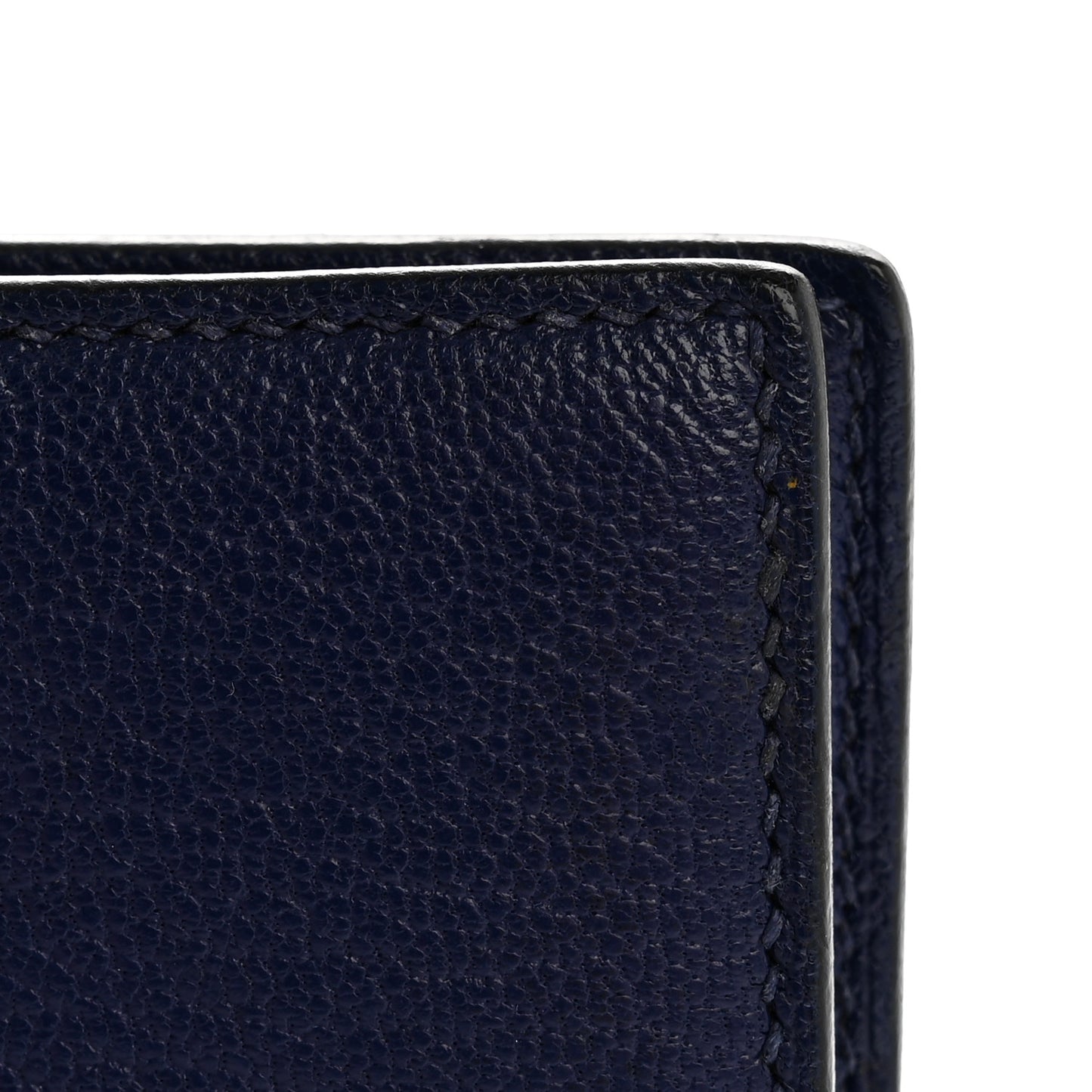 Chevre Mysore Bearn Compact Wallet Bleu Encre