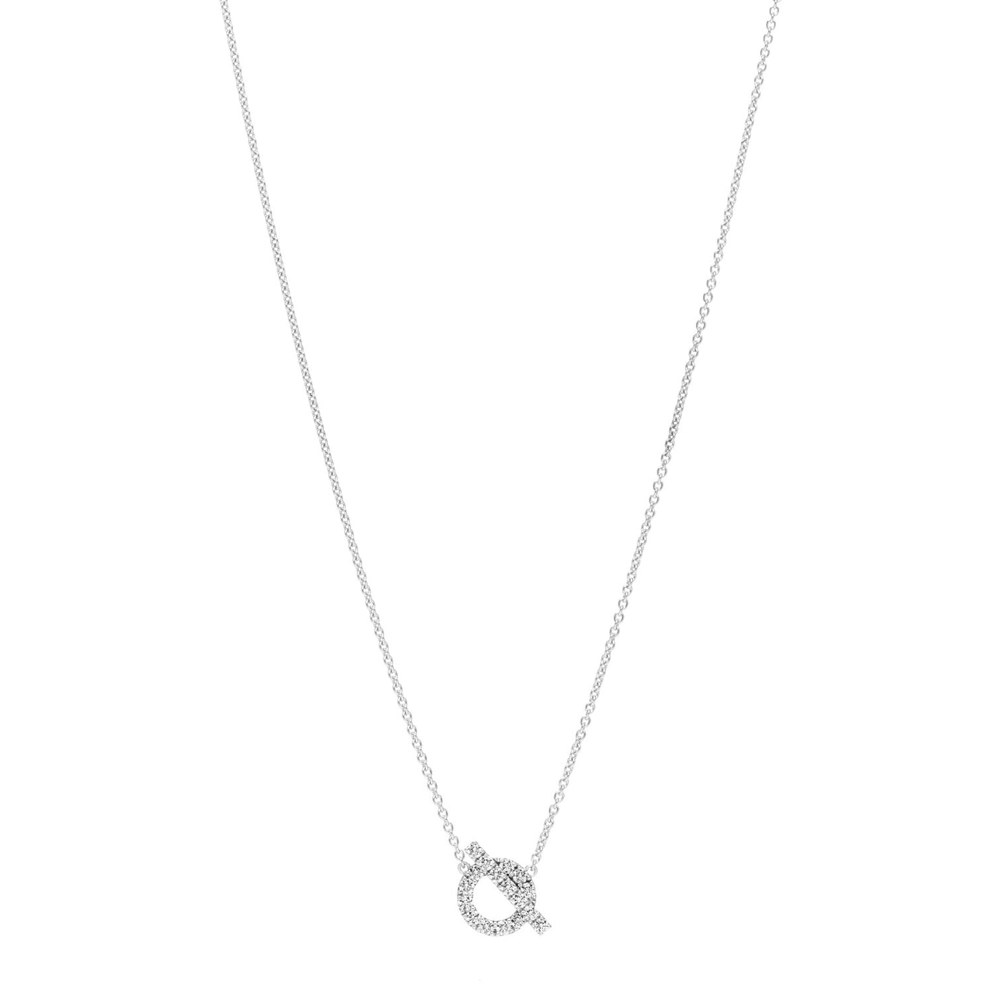 18K White Gold Diamond Finesse Pendant Necklace
