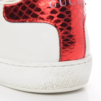 Gucci Calfskin Web Heart Embroidered Womens Ace Sneakers 37 White 13 of 16