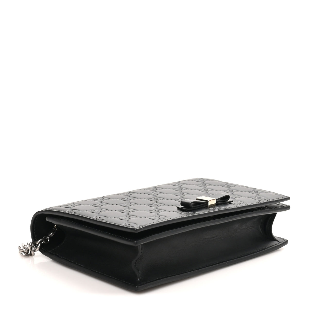 Guccissima Signature Bowy Chain Wallet Black